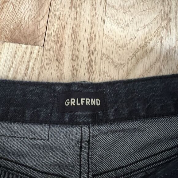 GRLFRND The Lex Cargo Jeans Size 24 black South point cotton low rise denim - Picture 9 of 14